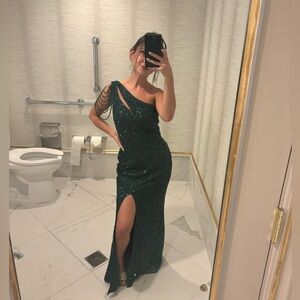 Sequin Beaded Evening Gown